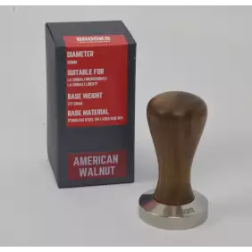 Brooks 50mm tamper mit amerikanischem nussbaumgriff