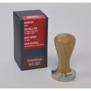 Brooks 50mm tamper mit europäisch nussbaumgriff