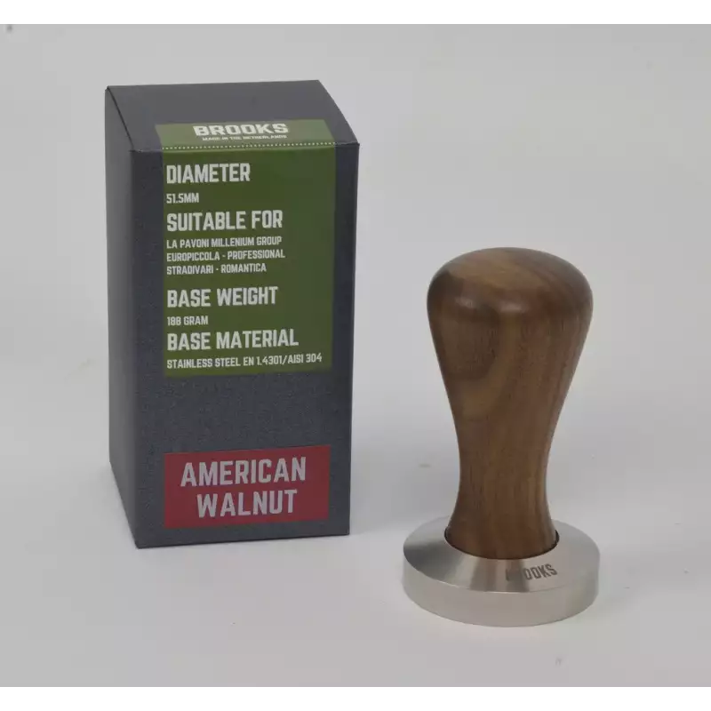 Pavoni millenium Tamper 51,5 mm amerikanischer Nussbaum