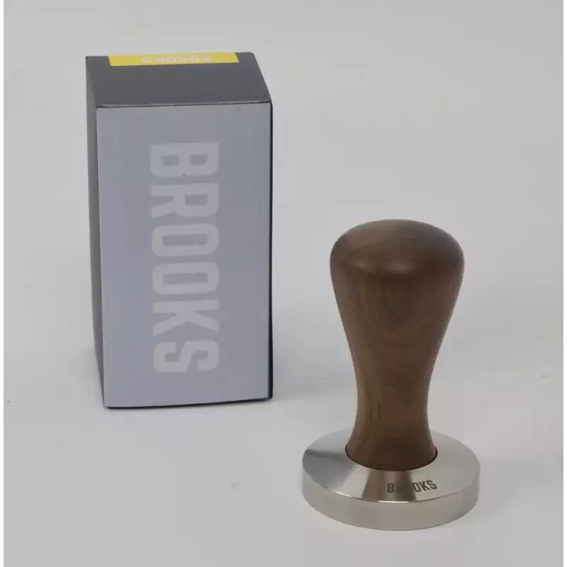 Brooks 58mm rostfreier Tamper amerikanischer Nussbaum