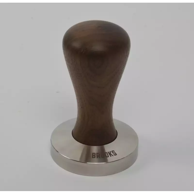 Brooks 58mm rostfreier Tamper amerikanischer Nussbaum