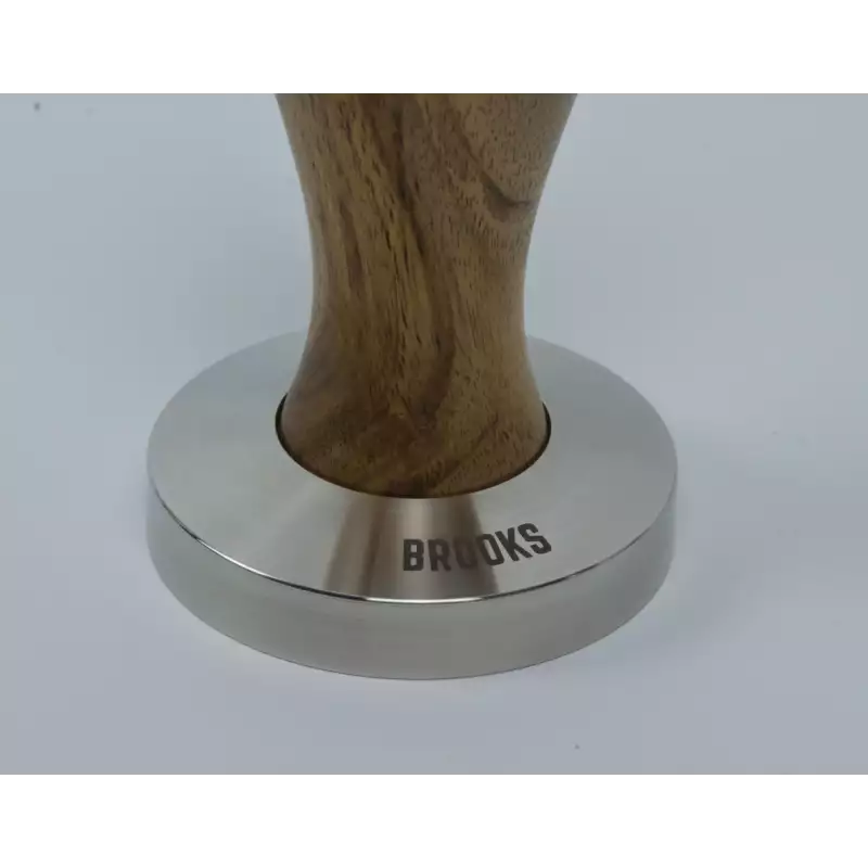 Brooks 58mm rostfreier Tamper Europäische Nussbaum