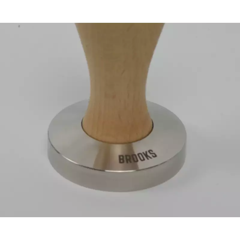 Brooks 58mm rostfreier Tamper Birke