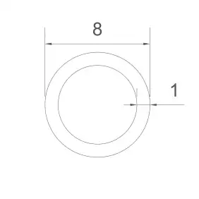 Kupferrohr 8x1mm