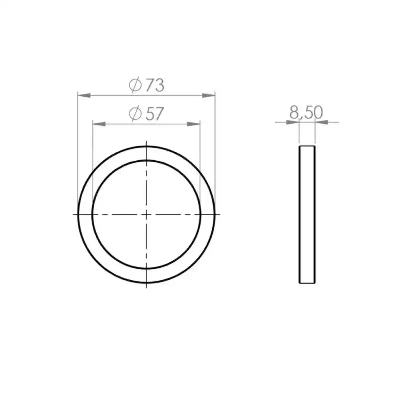 Siebträger dichtung 73X57X8.5mm