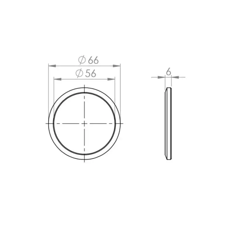 Konische siebträger dichtung 66x56x6mm