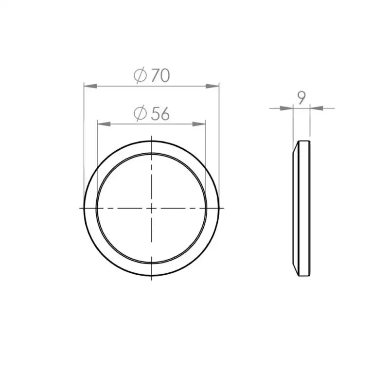 Konische siebträger dichtung 71x56x9mm