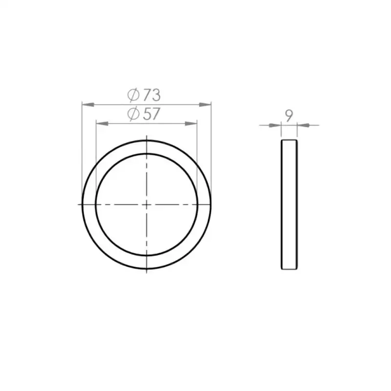 Siebträger dichtung 73x57x9mm