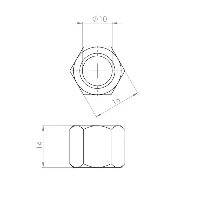 Messing mutter 1/4" für 10mm lötnippel